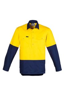 Products: Mens Hi Vis Closed Front L/S Shirt - UniSmart