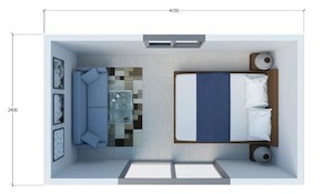 Small Sleepout to rent 4.1m x 2.4m From per week