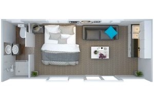 Products: Std 1 bedroom or Open Plan 7.2m x 2.8m From per week