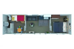 1 or 2 Brm Transportable Cabin 10m x 2.8m From per week