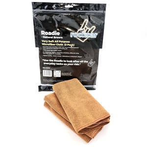 Rockcar: Roadie Soft All Purpose Microfibre Cloth - Natural Brown (2 Pack)