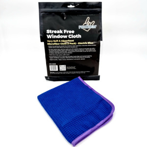 Streak Free Waffle Weave Window Cloth - Electric Blue