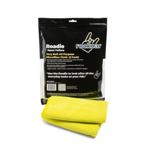 Microfiber Cloths Towels: Roadie Soft All Purpose Microfibre Cloth - Neon Yellow (2 Pack)