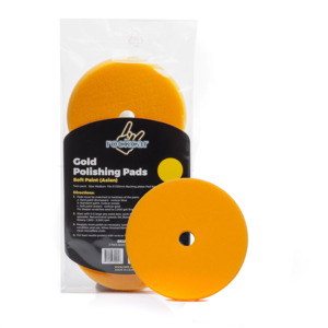 Polish Compounds Liquids: 2x Autostolz/Rockcar Gold Polishing Pads for Soft Paint (Asian 1 step) - Made in Germany