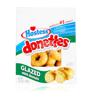 AMERICAN SNACKS: Hostess Donettes Glazed Mini Donuts 298g