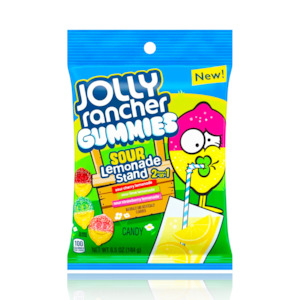 Jolly Rancher Gummies Sour Lemonade Stand Peg Bag 184g (BB: 06/2024)