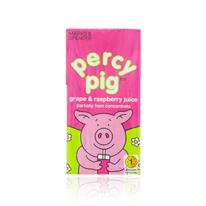 Marks Spencer: Percy Pig Grape & Raspberry Juice Box (BB:End 10/23)