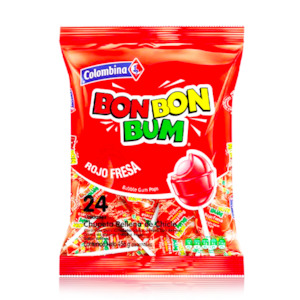 Bon Bon Strawberry Lollipops 408g