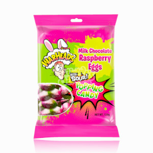 Warheads Milk Chocolate Raspberry Easter Eggs (Popping Candy) 120g