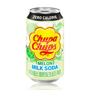 Drinks: Chupa Chups Melon Milk Soda Zero Calorie 345ml