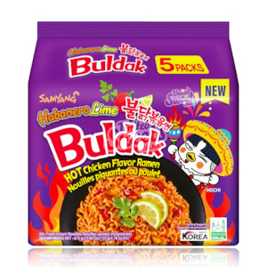 Buldak (Samyang) Ramen Noodles Hot Chicken Habanero Lime 675g 5PK