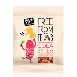 Uk Goodies: Free From Fellows Sugar Free Cola Bottles Peg Bag 100g (UK Made)