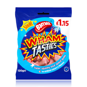 Sale: Barratt WHAM TASTIC SOUR 120g (UK MADE) BEST BEFORE: 05/2025
