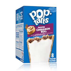 Front: Poptarts Frosted Cinnamon Roll 4 Pack 384g