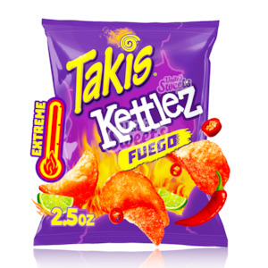 All Mexican: DATED-Takis KETTLEZ Fuego 71g ( BEST BEFORE: 04/08/2025)