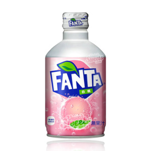 Fanta: Fanta WHITE PEACH Aluminium Bottle 300ml (MADE IN JAPAN)