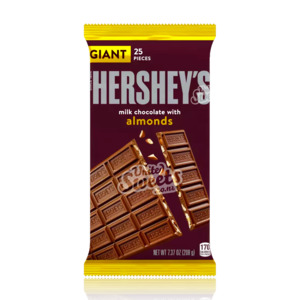Hershey's Giant Milk Chocolate ALMONDS 208g