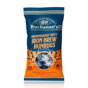 Fruit Roll Ups: Buchanans Iron Brew Humbugs 140g (Scottish)