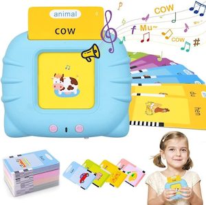 112 N 224 Early Educational English Word Talking Flash Cards For Kids - Blue