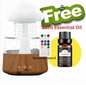 450ml Rain Cloud Mushroom Humidifier with 7 Colourful LED Night light Humidifier