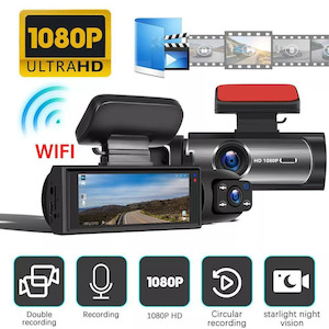 Dual Lens HD Front & Inside G-Sensor Car DVR Wifi Dash Camera