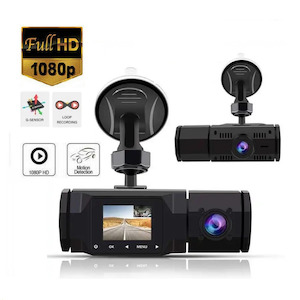 Car Accessories: Front & Inside Dual Lens Dash Cam HD, Car DVR Recorder Camera