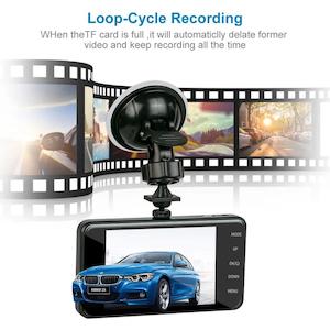 Car Accessories: HD Touch Screen Dash Cam 4" 1080P Front/Rear Dual Lens Car DVR Recorder