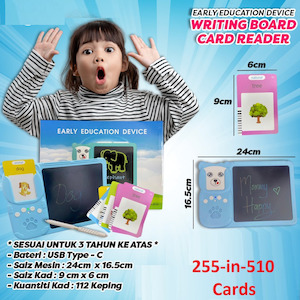 Tv Entertainment: 255 Talking Flash Cards & Writing Tablet 2-In-1, Kids Toddler Flash for Kids