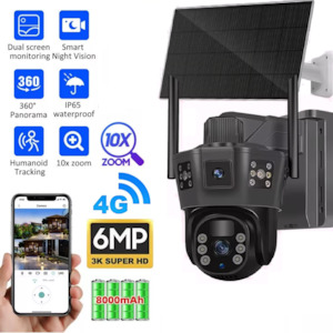 Wireless 12MP 4G Dual Lens Solar CCTV Camera