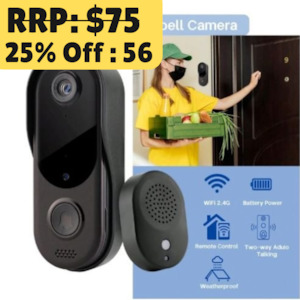 Security Surveillance Cameras: Smart Video Doorbell Camera Wireless Wifi Two Way Audio Waterproof Doorbell