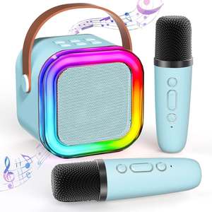 Frontpage: Mini Karaoke Bluetooth Speaker with 2 Wireless Mics Perfect Gift for Christmas