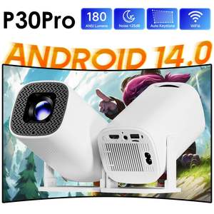 Audio: P30PRO Smart Mini Projector Android 14 WiFi6 BT 5.0 Support 4K 1280*720P Smart Home Cinema Outdoor Portable Projector