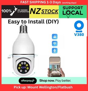 E27 WiFi Light Bulb Camera 360°1080P Security Motion Alert 2-Way Audio