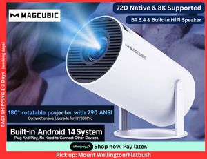 Frontpage: The 2026 New Portable Magcubic HY300 Pro Android 14 Mini Projector – 290 ANSI,8K HD