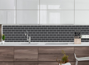 Peel & Stick Tile Trim – 3m Roll (White, Grey, or Black)