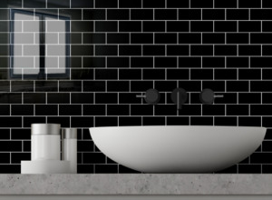 Black Subway Peel & Stick Vinyl Wall Tile – 10 Pack