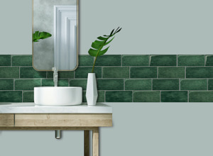 Frontpage: Green Subway Peel & Stick Wall Tile - 10 Pack
