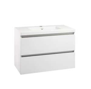 Vanities: ENGLEFIELD VALENCIA WALL HUNG 900MM DOUBLE DRAWER VANITY - 3 COLOURS