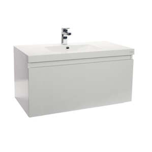 Vanities: ENGLEFIELD VALENCIA WALL HUNG  900MM SINGLE DRAWER VANITY - 3 COLOURS