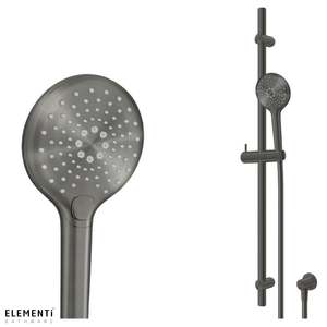Elementi: Splash Plus Round Slide Shower 900mm 3 Function - Gunmetal