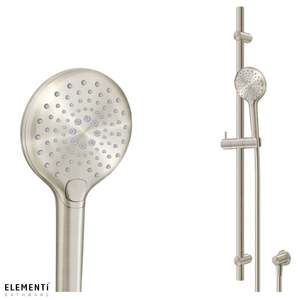 Splash Plus Round Slide Shower 900mm 3 Function - Brushed Nickel