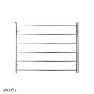 Heated Towel Rails: Executive 6 Bar Round Heated Towel Rail (Width: 850mm) - Polished Stainless