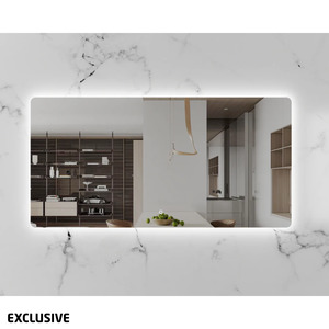 Bathroom 1: Avant Rectangle Backlit Mirror with Demister - 5 Size Options