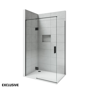 Scenic 2-Sided Hinged Tiled Shower 1200mm x 900mm Left Hand - 2 Colour Options