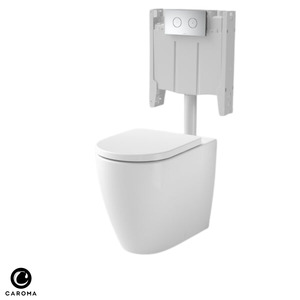 Toilet: Caroma Urbane II Cleanflush Invisi-Series II Wall Faced Toilet Suite (with GermGard)