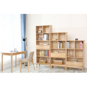 Nordic Natural Solid Oak Bookcase