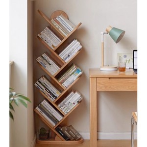 Solid Oak Tree Shaped Bookshelves