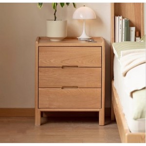 Seattle Solid Oak 3 Drawer Bedside Table
