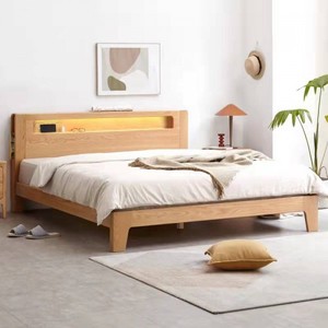 Seattle Solid Oak Queen and King Size Bed