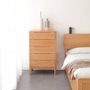 Nordic Natural Solid oak 5 Drawer Tallboy